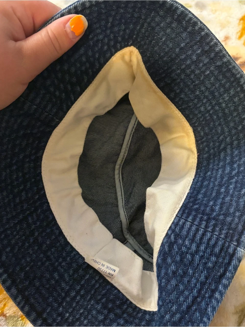 Mixit Reversible Bucket Hats in Cream and Navy